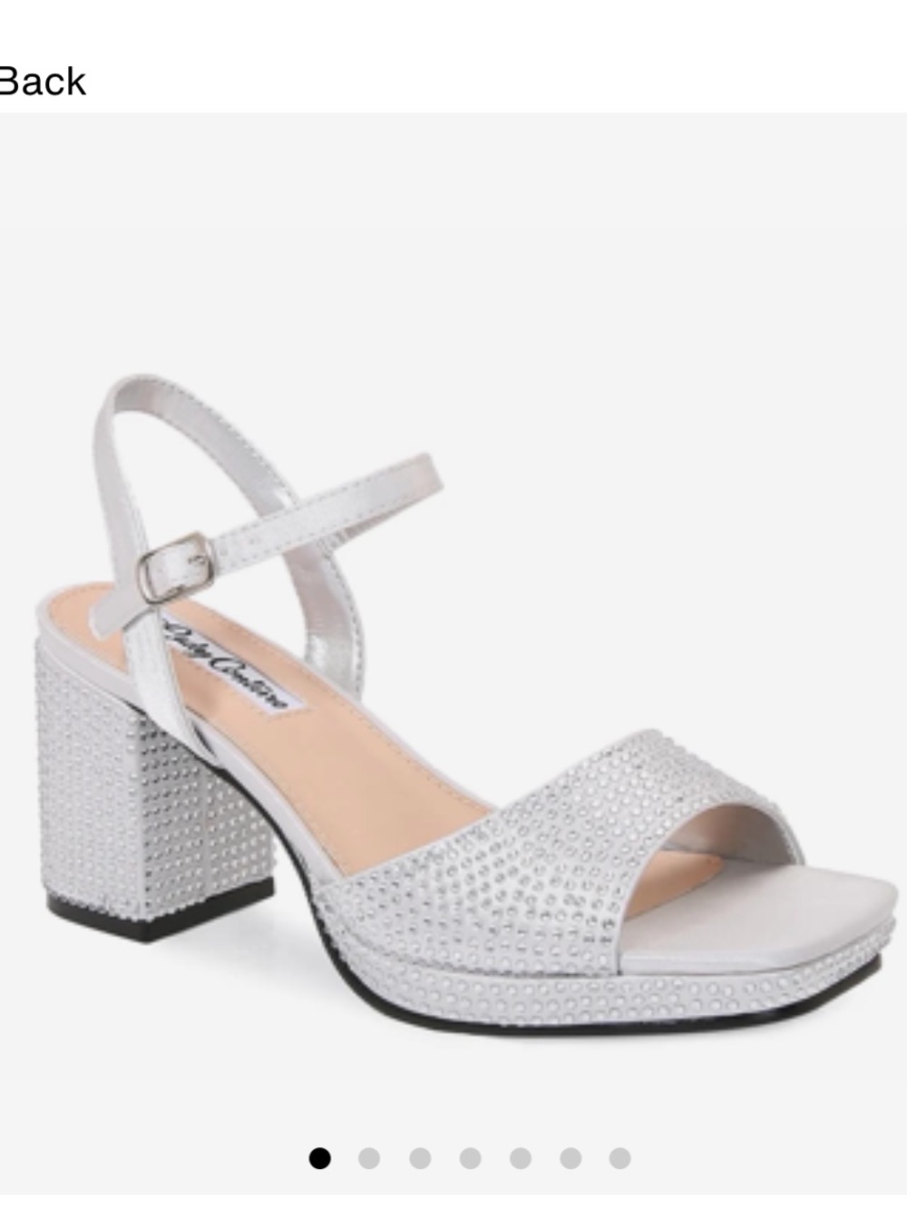 Lady Couture Judy Silver Block-Heel Sandal